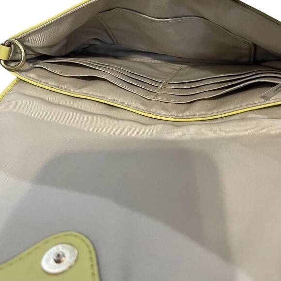 Coach Hampton Satchel Set w/ Wristlet Wallet. Signature w/ Yellow Leather Trim. - Picture 13 of 13